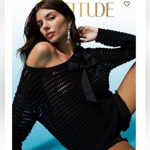 twinset Black Knit Sweater with Bow Detail